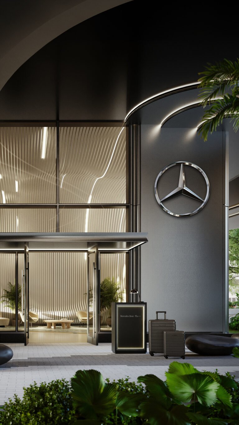 Lobby Exterior, Mercedes Benz Places Miami, JDS Development Group, by The Boundary9x6